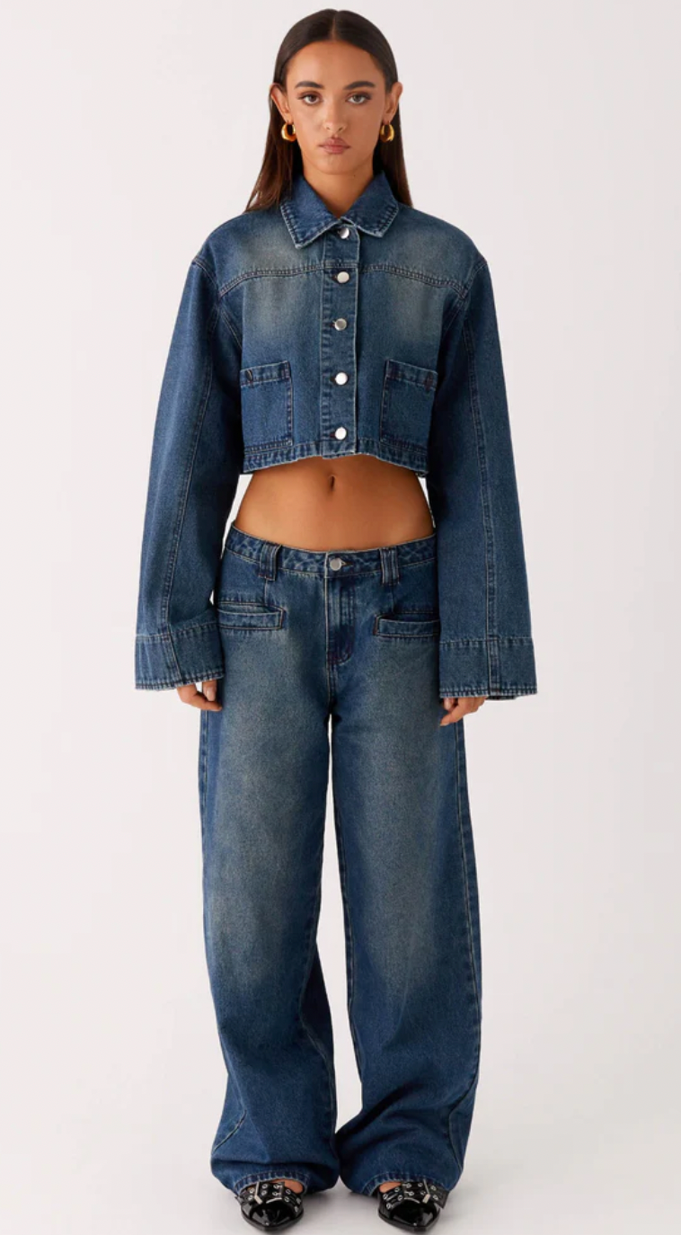 Cropped Denim Set
