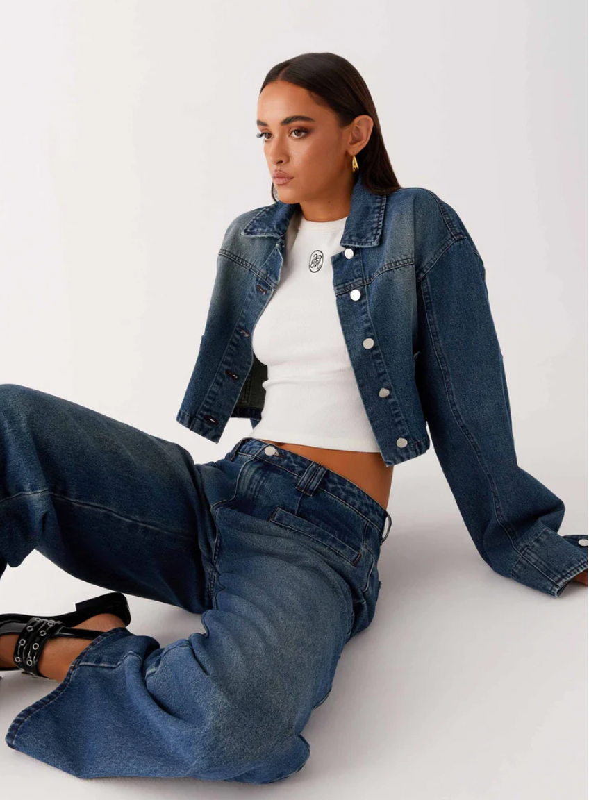 Cropped Denim Set